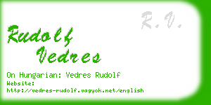 rudolf vedres business card